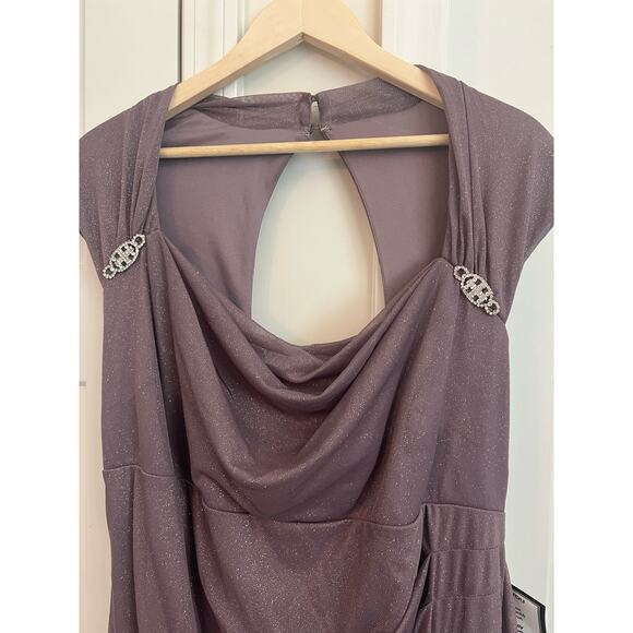 R&M RICHARDS WOMAN FORMAL LAVENDER MINI DRESS  SIZE18W nwt - Picture 6 of 10